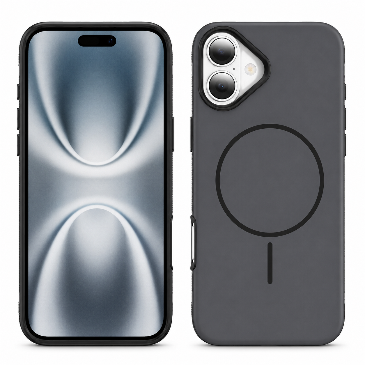 MagSafe Glam Case Apple iPhone 16 – Black with shockproof phone case design and wireless charging compatible cover