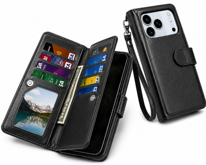 Apple iPhone 17 Pro Max Bifold Wallet Case, Protective Mobile Cover, Wireless Charging Compatible Case