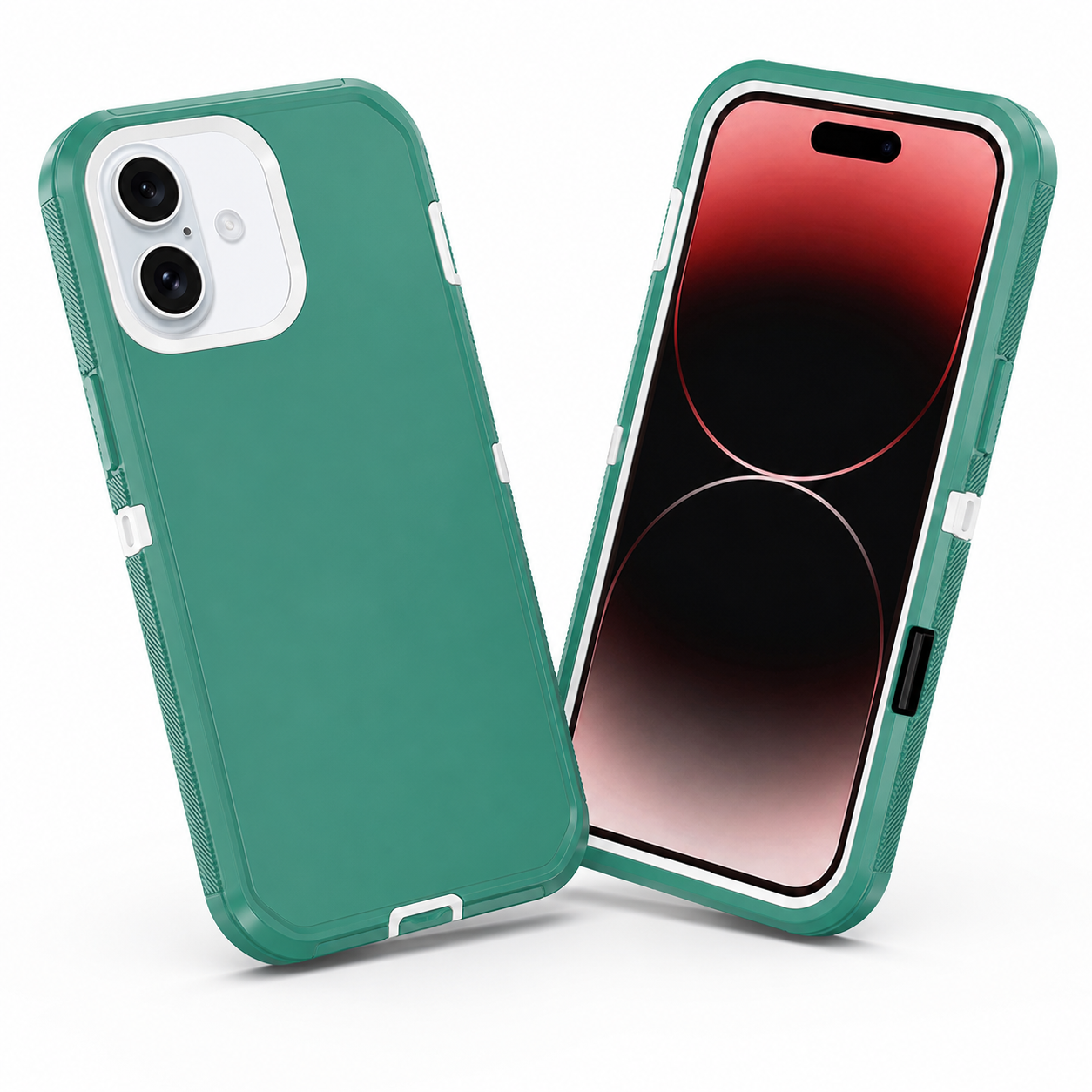 Shockproof teal iPhone 17 cover with reinforced corner protection