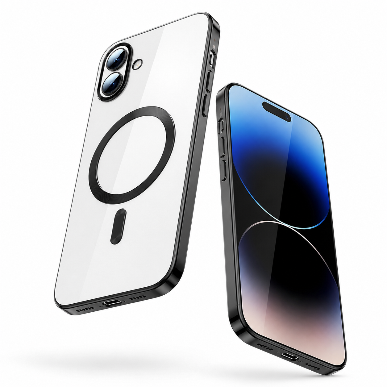 Electro Matt MagSafe Case for iPhone 17 with scratch-resistant clear back and drop protection