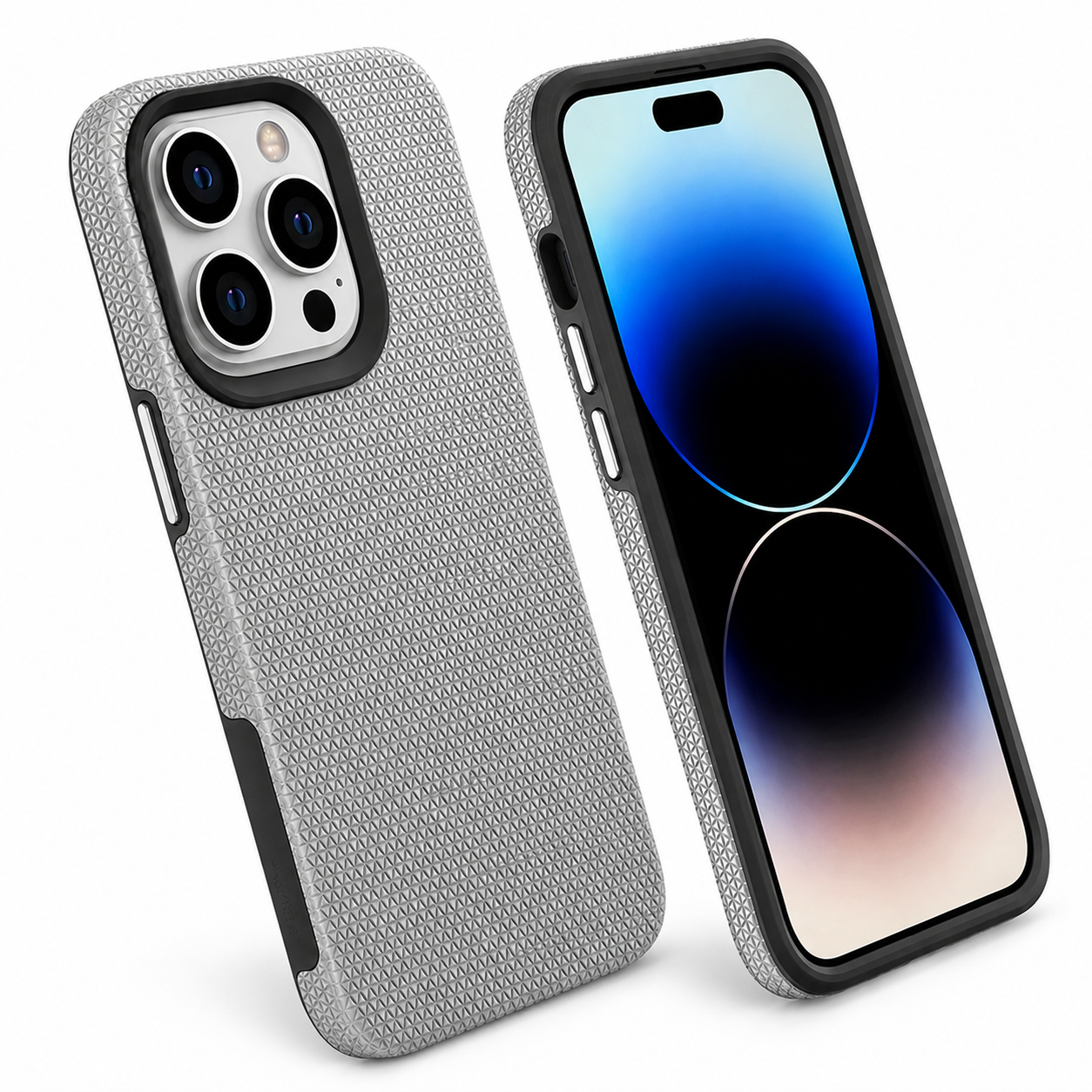 Apple iPhone 12 Pro grey geometric triangle phone cover