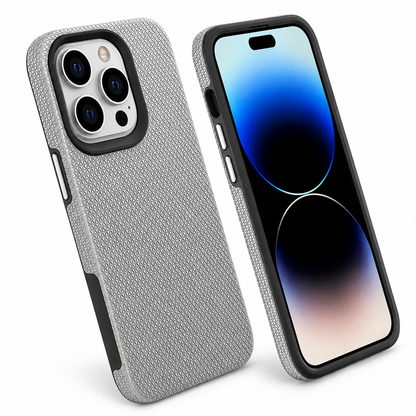 Apple iPhone 12 Pro grey geometric triangle phone cover