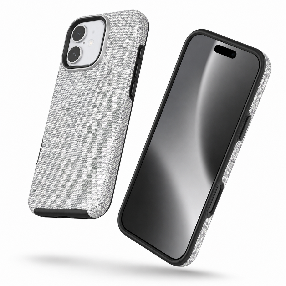 Impact-resistant matte grey mobile cover for Apple iPhone 16