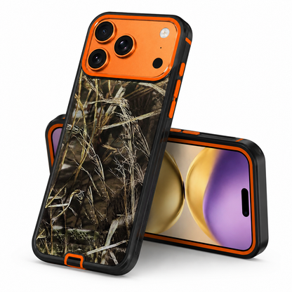 Shockproof Orange Defender Case for Apple iPhone 17 Pro Max with Impact Resistant Mobile Cover