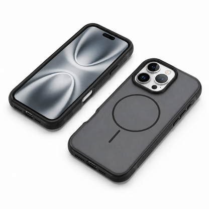Black glossy mobile cover with raised camera protection for iPhone 12