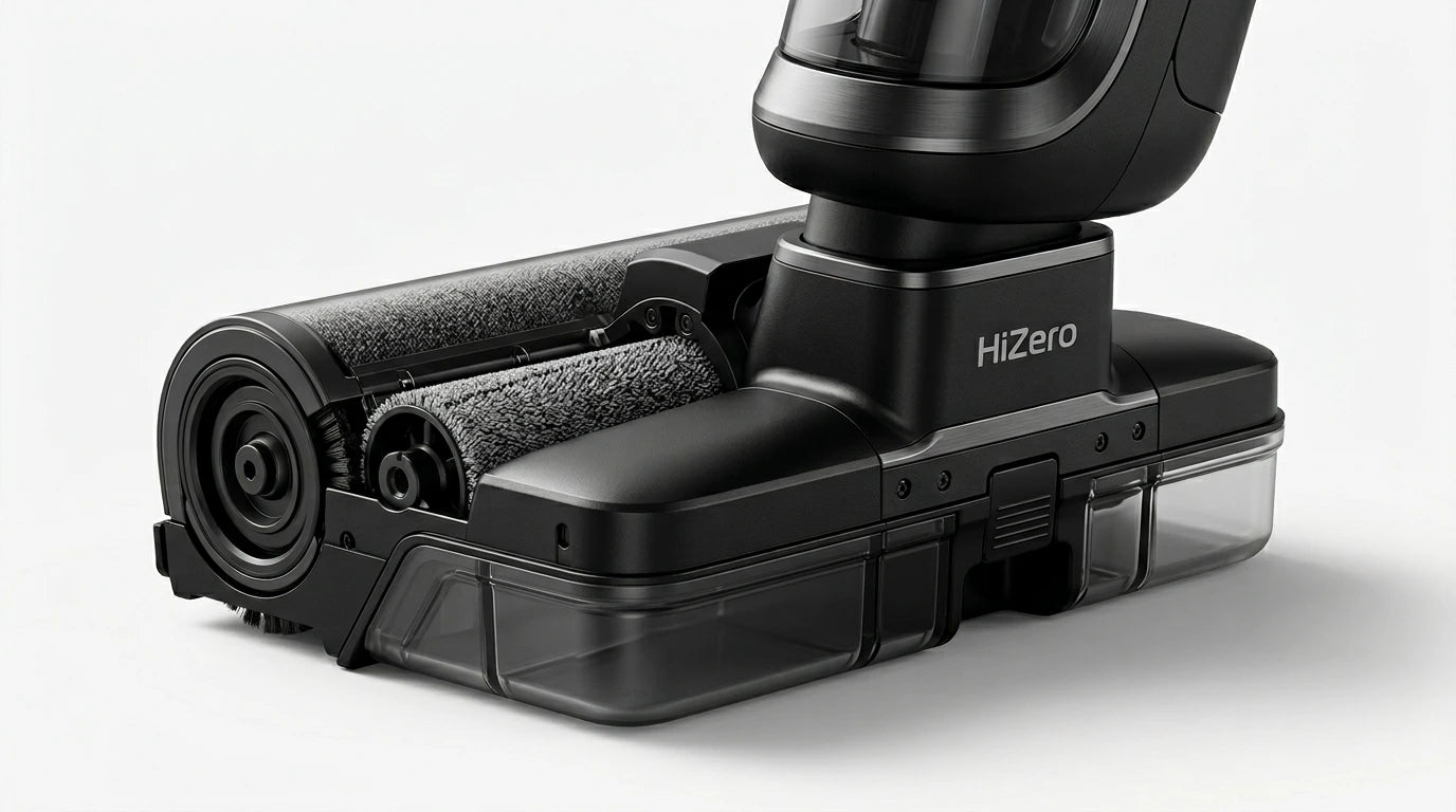 future tech gadgets Canada. smart tech store Canada. HiZero F600 All-in-One Bionic Floor Cleaner. Gallery image 5. Lines name one specific SKU—never substitute a generic lookalike from the category. After review passes, each render should still read as a fresh studio viewpoint of that same physical unit.