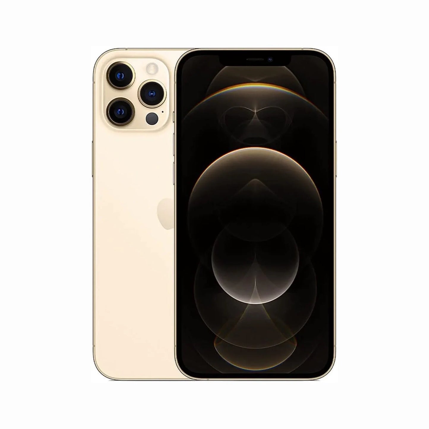 Certified Pre-Owned iPhone 12 Pro with a premium stainless steel design, textured matte-glass back, and modern Apple smartphone style.