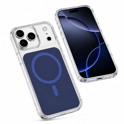 Military Grade Blue Crystal Case for Apple iPhone 17 Pro Max Transparent Cover