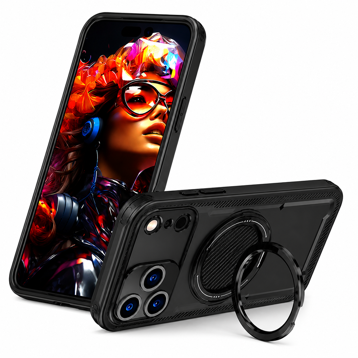 Slim Protective Black iPhone 17 Pro Max Case with MagSafe Magnetic Charging Support