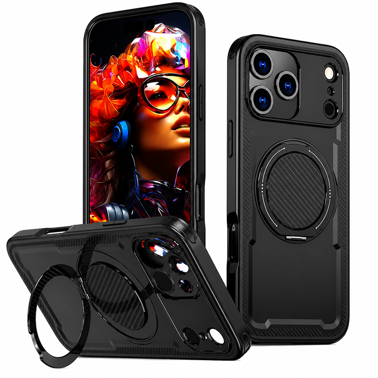 Shockproof Matte Black MagSafe Phone Case for Apple iPhone 17 Pro