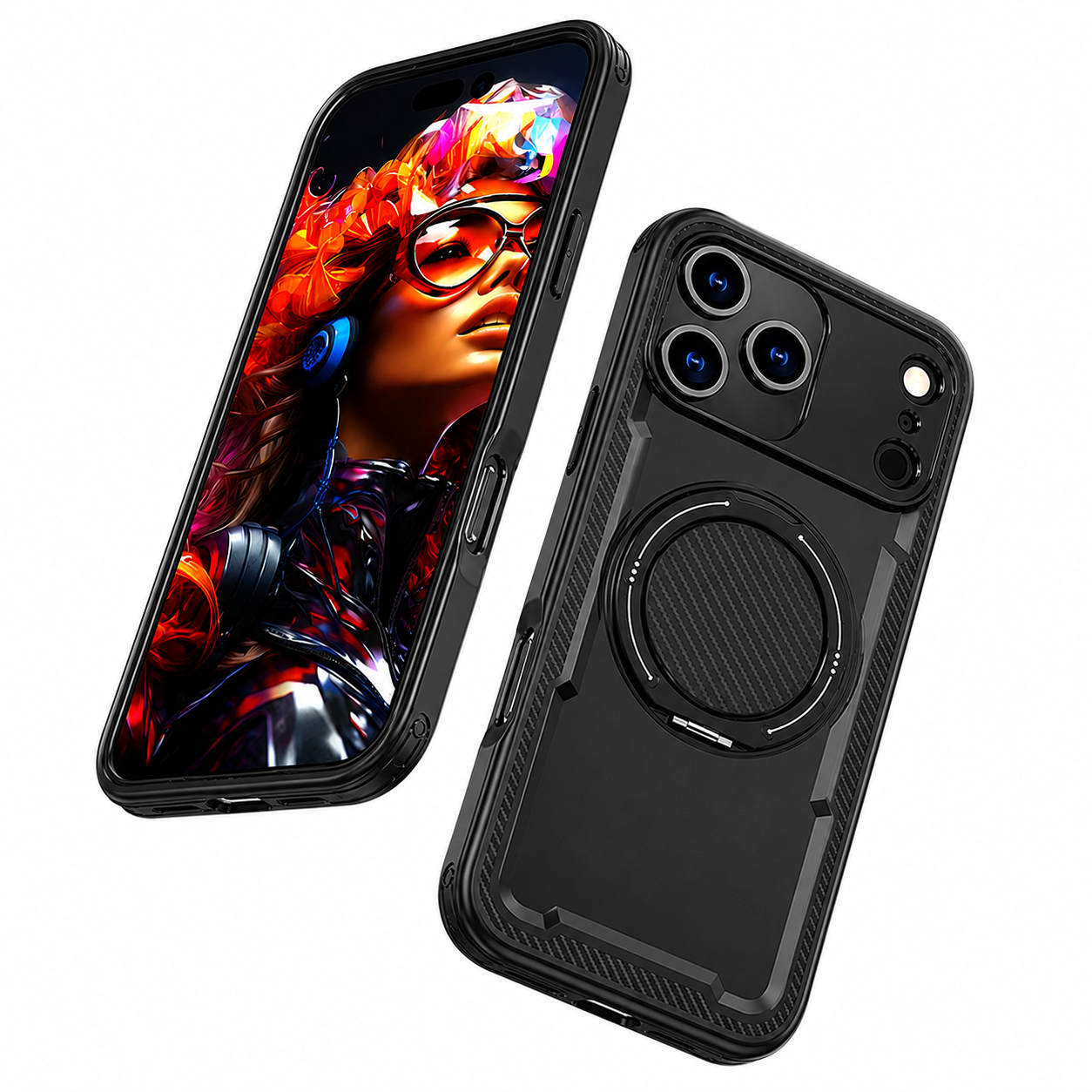 Apple iPhone 17 Pro Max Black Magnetic Phone Cover with MagSafe Compatibility