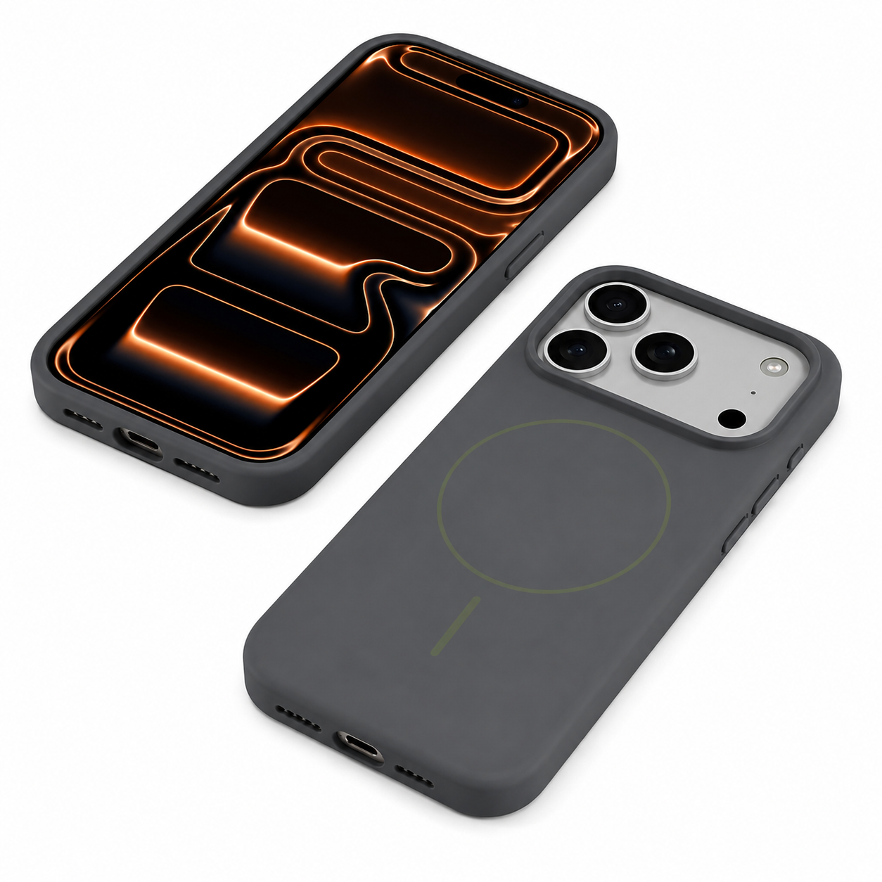 Shockproof Grey MagSafe Phone Case for Apple iPhone 17 Pro Max with Camera Protection