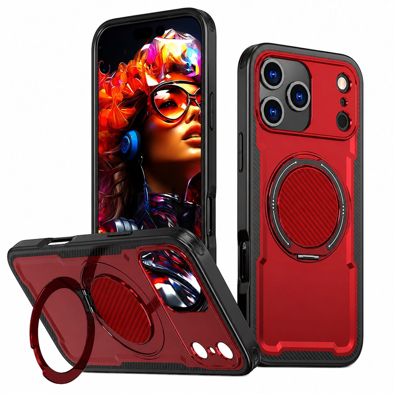 Slim Red Apple iPhone 17 Pro Max Protective Mobile Cover with MagSafe Compatibility