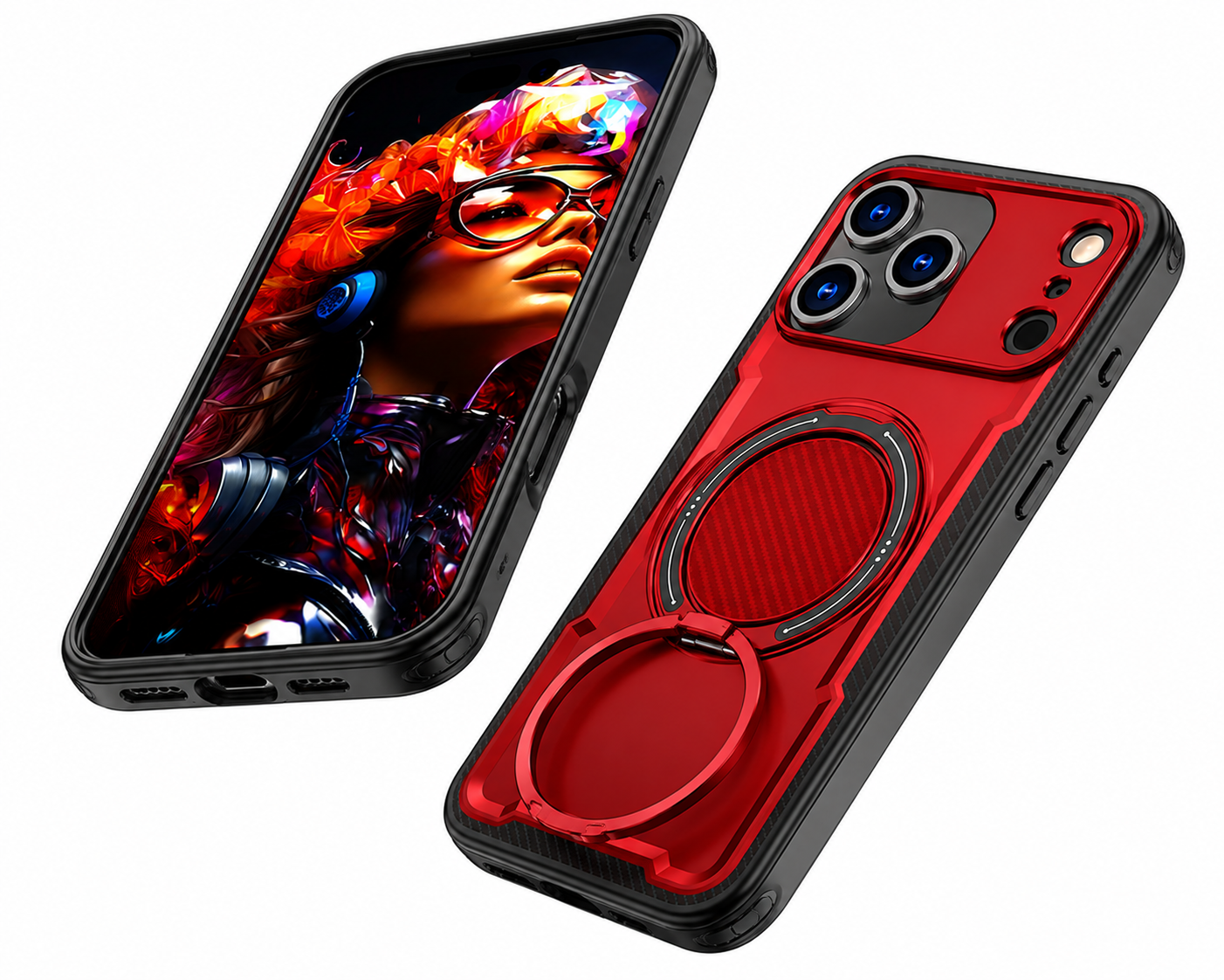 Red MagSafe Protective Case for Apple iPhone 17 Pro Max Shockproof Phone Cover
