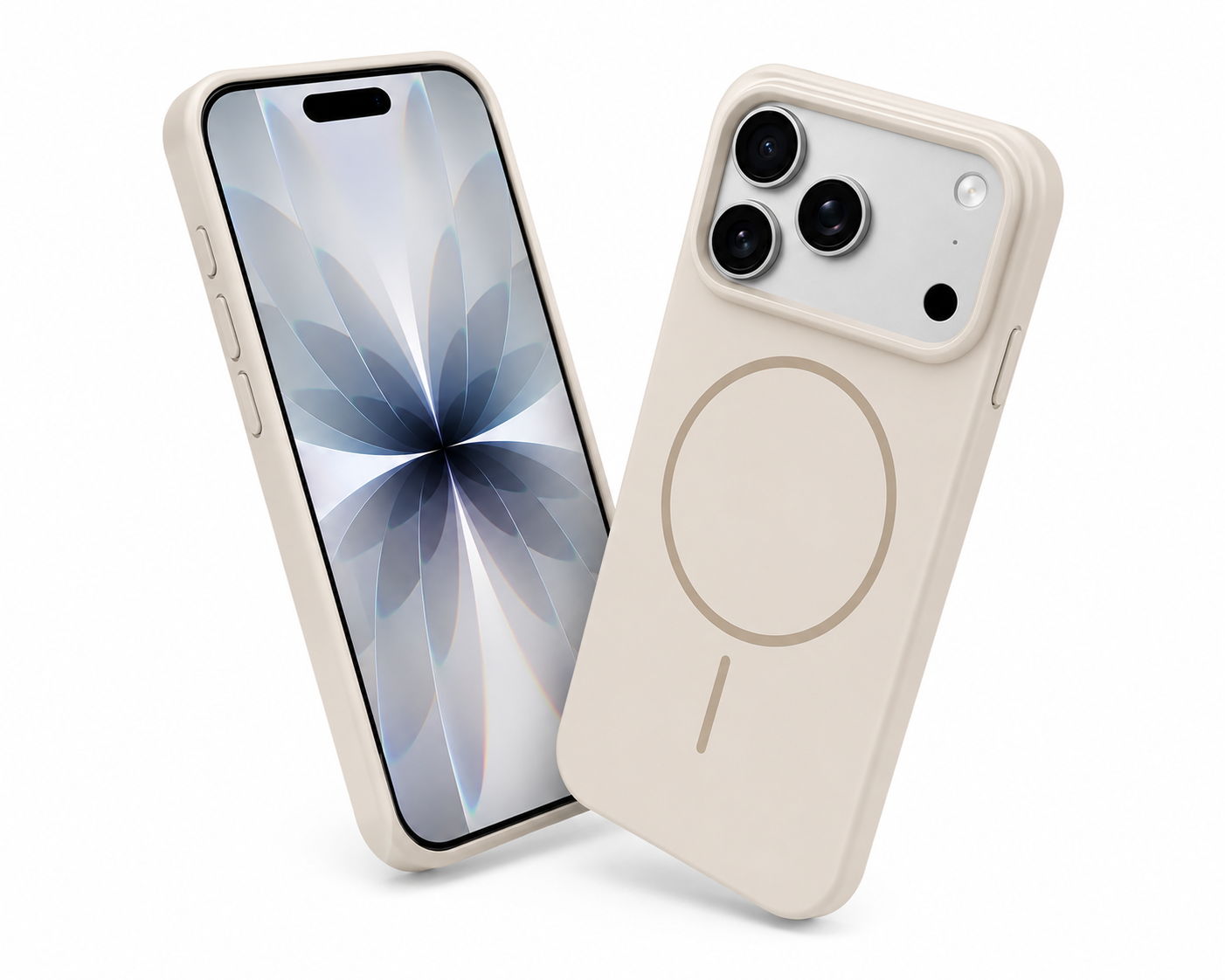 Apple iPhone 17 Pro Max Starlight Shockproof Silicone Mobile Cover with MagSafe