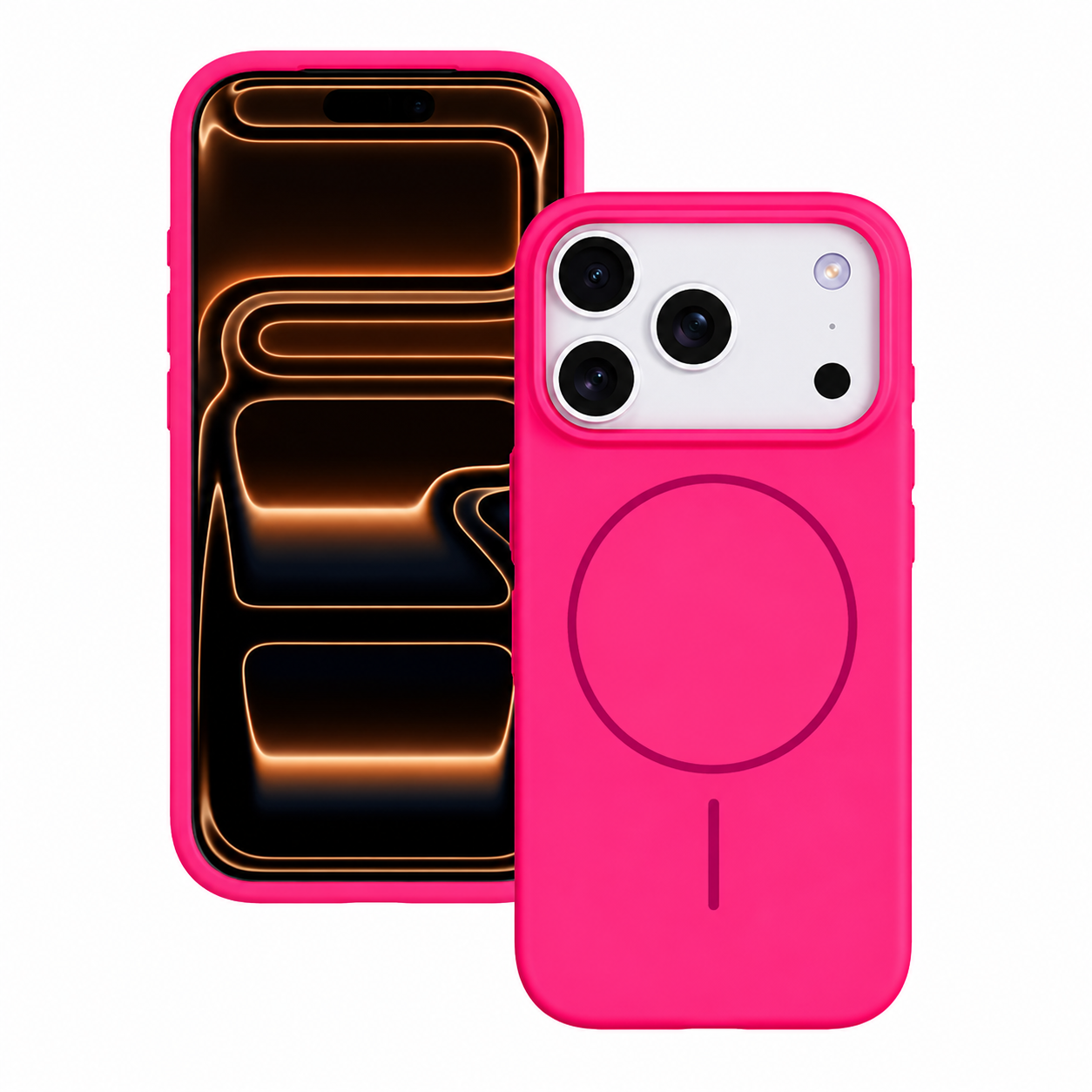 Hot Pink MagSafe Phone Case for Apple iPhone 17 Pro Max Shockproof Protective Cover