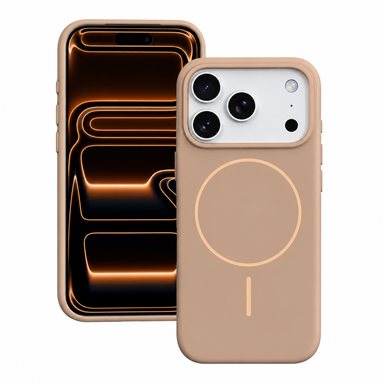 Desert Gold MagSafe iPhone 17 Pro Max Case, Shockproof Phone Cover, Protective Mobile Case