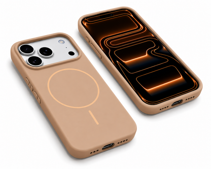 Apple iPhone 17 Pro Max Desert Gold Silicone Case, MagSafe Compatible Protective Cover