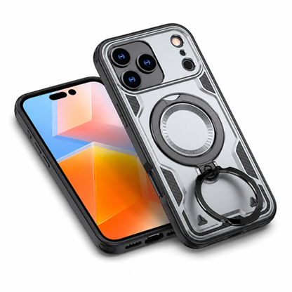 Designer Grey iPhone Case, Luxury Protective Cover, Shockproof MagSafe Case, Everyday Protection Phone Case