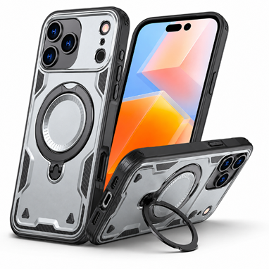 Apple iPhone 17 Pro Max Cover, Grey Magnetic Phone Case, Military Grade Protective Case, MagSafe Compatible Cover