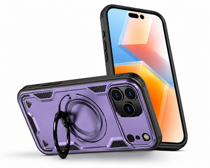 Sparta Ring Magnetic Case for Apple iPhone 17 Pro Max Premium Purple Mobile Cover