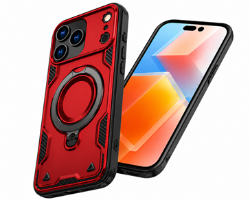 Premium Red iPhone 17 Pro Max Case, Magnetic Phone Case, Impact Resistant Cover