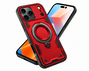 Sparta Ring MagSafe Case for iPhone 17 Pro, Military Grade Phone Cover, Red Protective Case