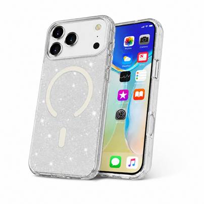 Protective Transparent Sparkle Phone Case for Apple iPhone 18 Pro Max Slim Shockproof Mobile Cover