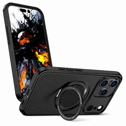 Shockproof Mobile Cover Black Forge Ring MagSafe Case for Apple iPhone 17 Pro