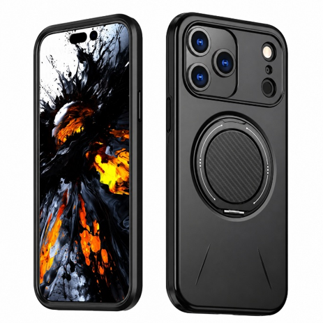 Military Grade Phone Case for Apple iPhone 17 Pro Max Black Magnetic Protective Mobile Cover