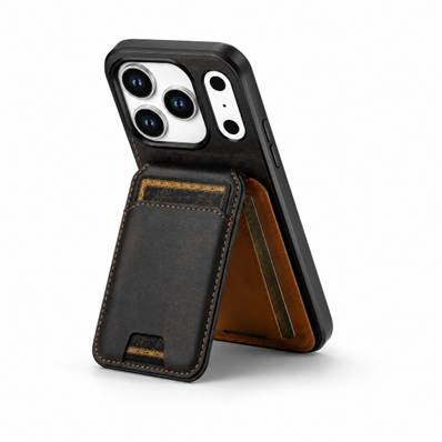 Premium Black Wallet Phone Case, Apple iPhone 18 Pro Max Protective Case, Card Holder Cover