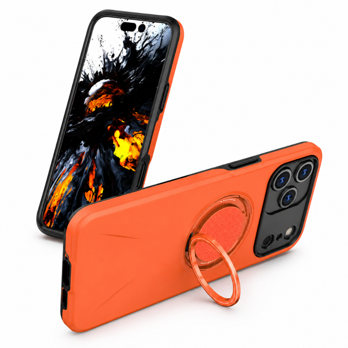 Military Grade Phone Case for Apple iPhone 17 Pro Max – Orange MagSafe Protective Cover