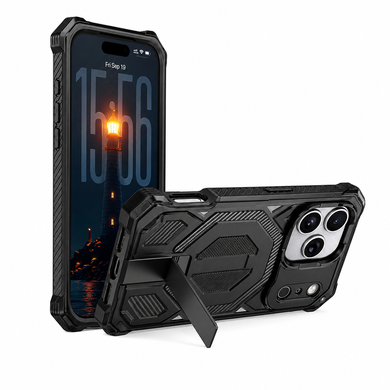 Premium MagSafe Compatible Black Mobile Cover for iPhone 17 Pro
