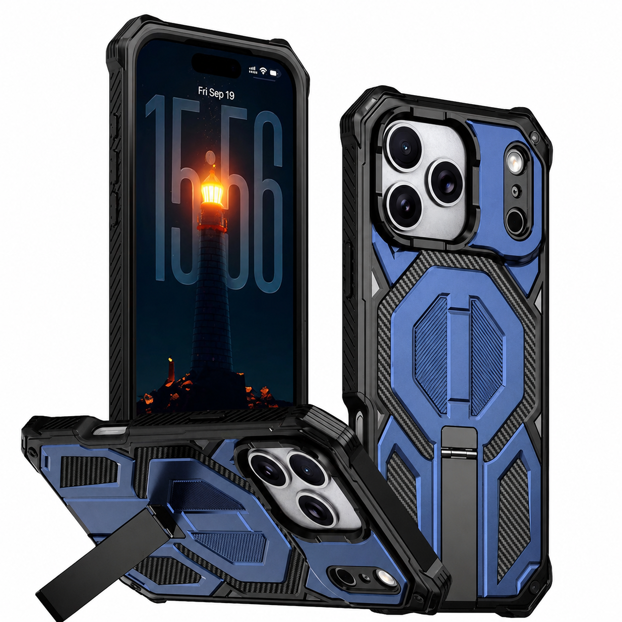 Premium Blue Smartphone Case, Impact Resistant MagSafe Mobile Cover
