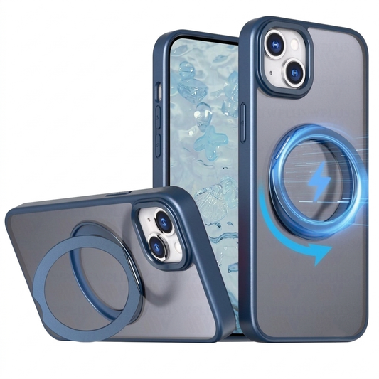 MagSafe Tilt Ring Stand Case for Apple iPhone 15 - Blue