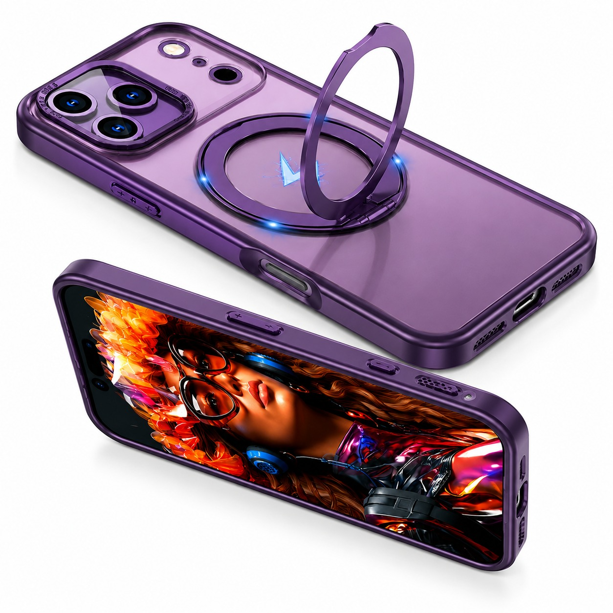 Premium Deep Purple MagSafe Protective Case for iPhone 17 Pro