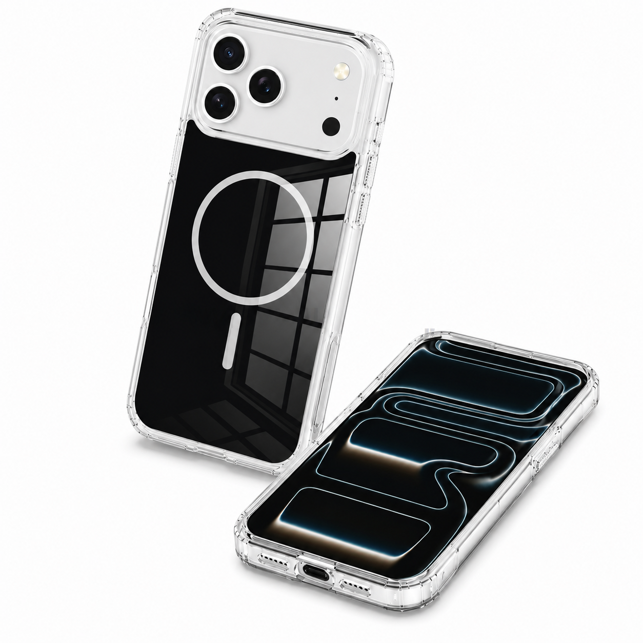 Black Transparent Mobile Cover for Apple iPhone 17 Pro Max Drop Protection Case
