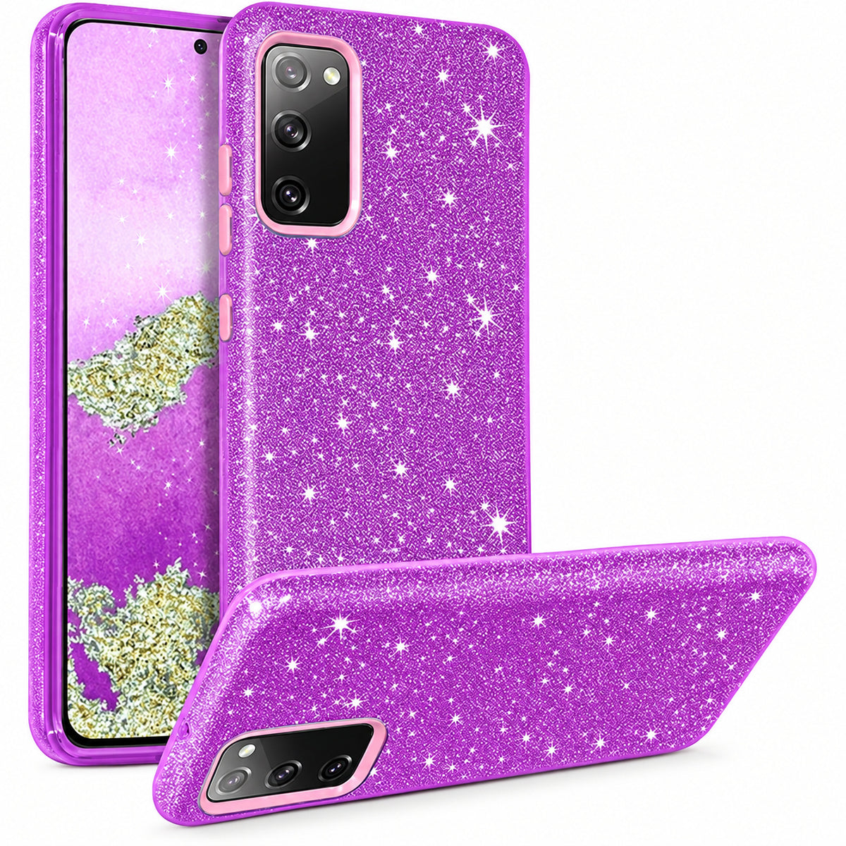 3-in-1 Glitter for Samsung Galaxy S24 - Purple