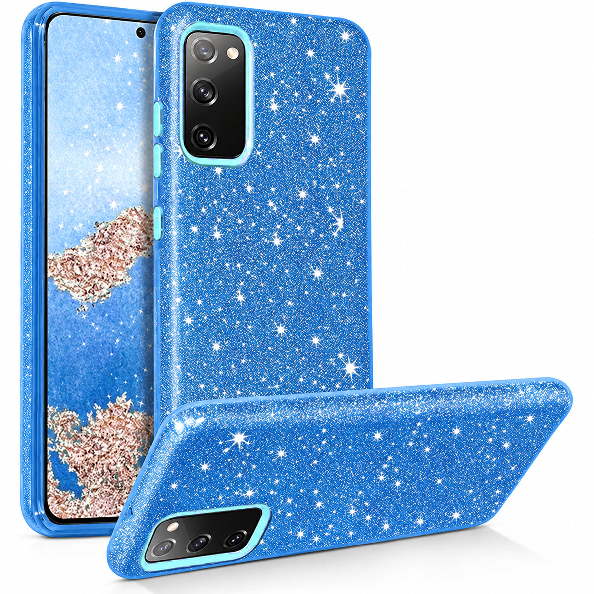 3-in-1 Glitter for Samsung Galaxy S24 - Blue