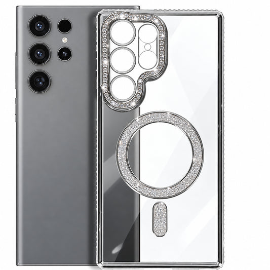 Glitter Electroplated MagSafe Case for Samsung Galaxy S26 Ultra - Silver