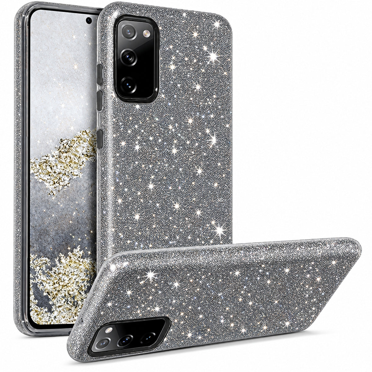 3-in-1 Glitter for Samsung Galaxy S25 Plus - Black
