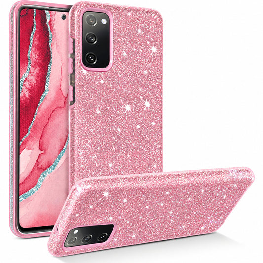 3-in-1 Glitter for Samsung Galaxy S25 Plus - Rose Gold