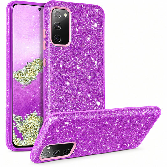 3-in-1 Glitter for Samsung Galaxy S25 Plus - Purple