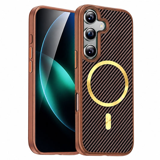 MagSafe Carbon Elite Case Samsung Galaxy A18 / A17 - Brown