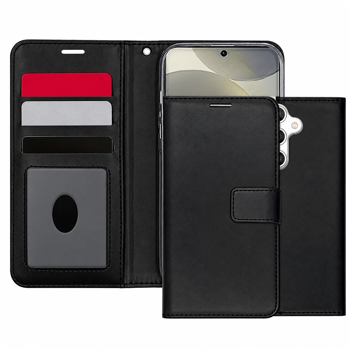 Photo ID Wallet for Samsung Galaxy S24 - Black