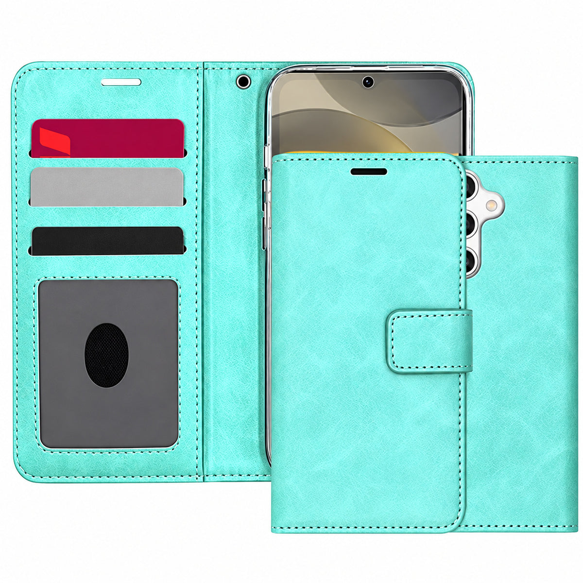Photo ID Wallet for Samsung Galaxy S24 - Teal