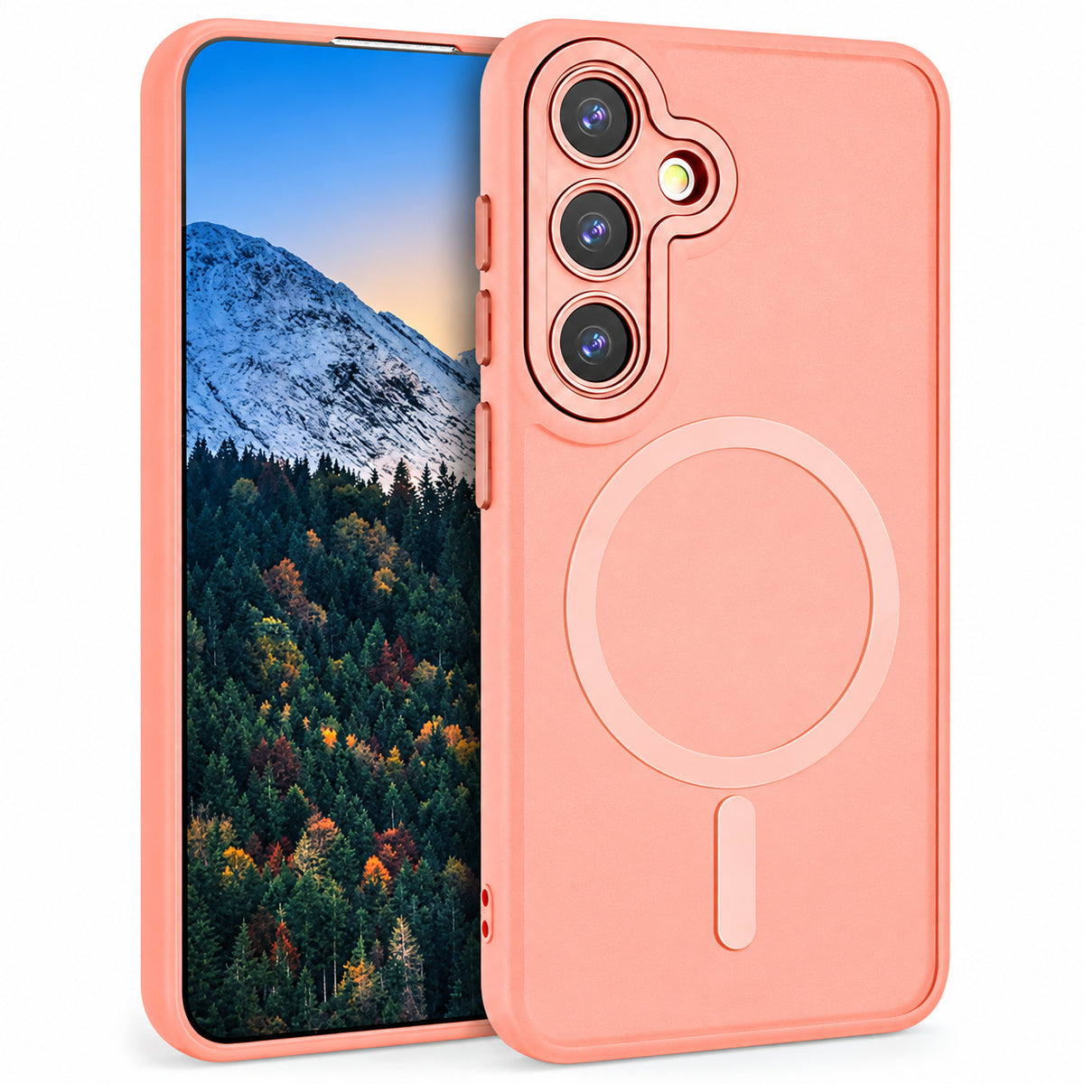 Matt Rubberized MagSafe Case Samsung Galaxy S26 Plus - Rose Gold