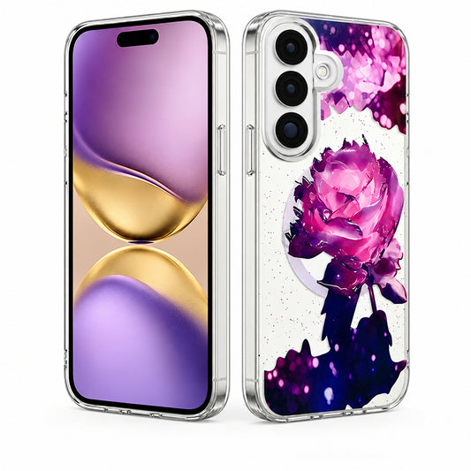 Flower MagSafe Floral Fusion Case Samsung Galaxy S26 Plus - Deep Purple