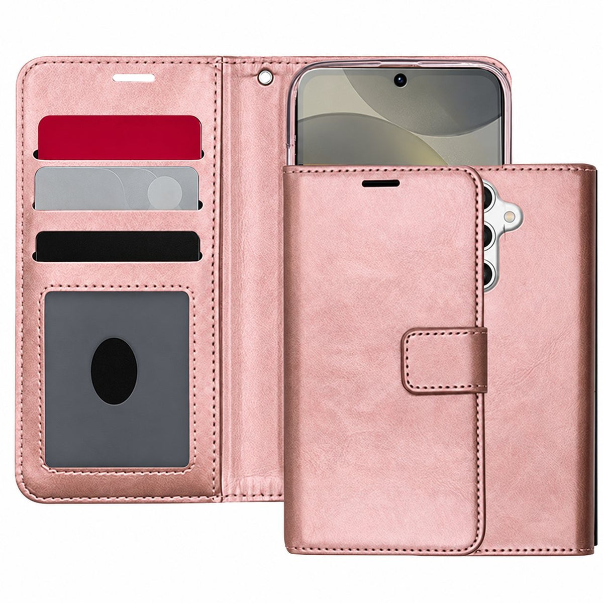Photo ID Wallet for Samsung Galaxy A27 - Rose Gold