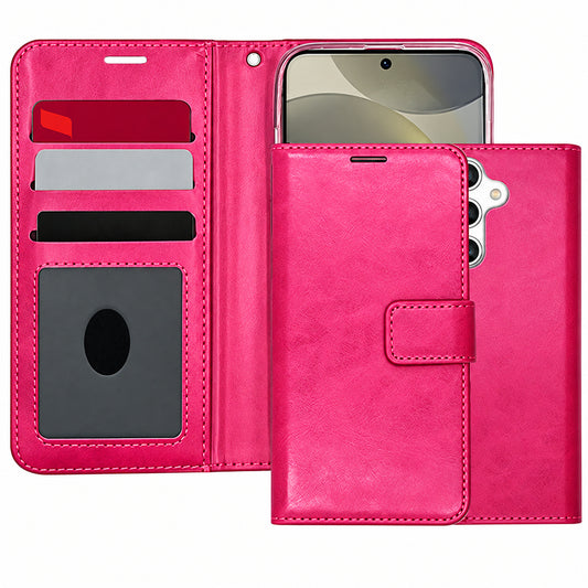 Photo ID Wallet for Samsung Galaxy S25 Plus - Hot Pink